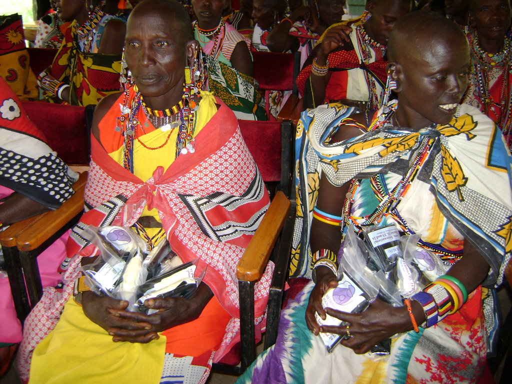 Maasai Mara women with their kits after training