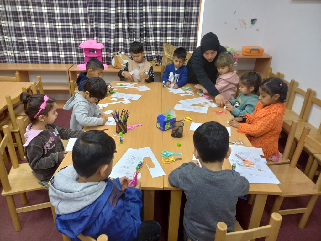 Children holding activities in warm spaces.