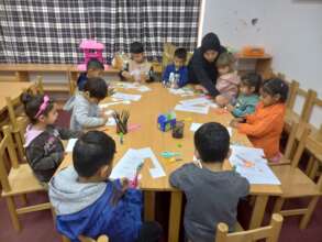 Children holding activities in warm spaces.