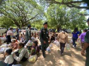 Offering food supplies