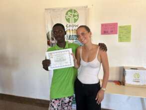 Presenting the certificate