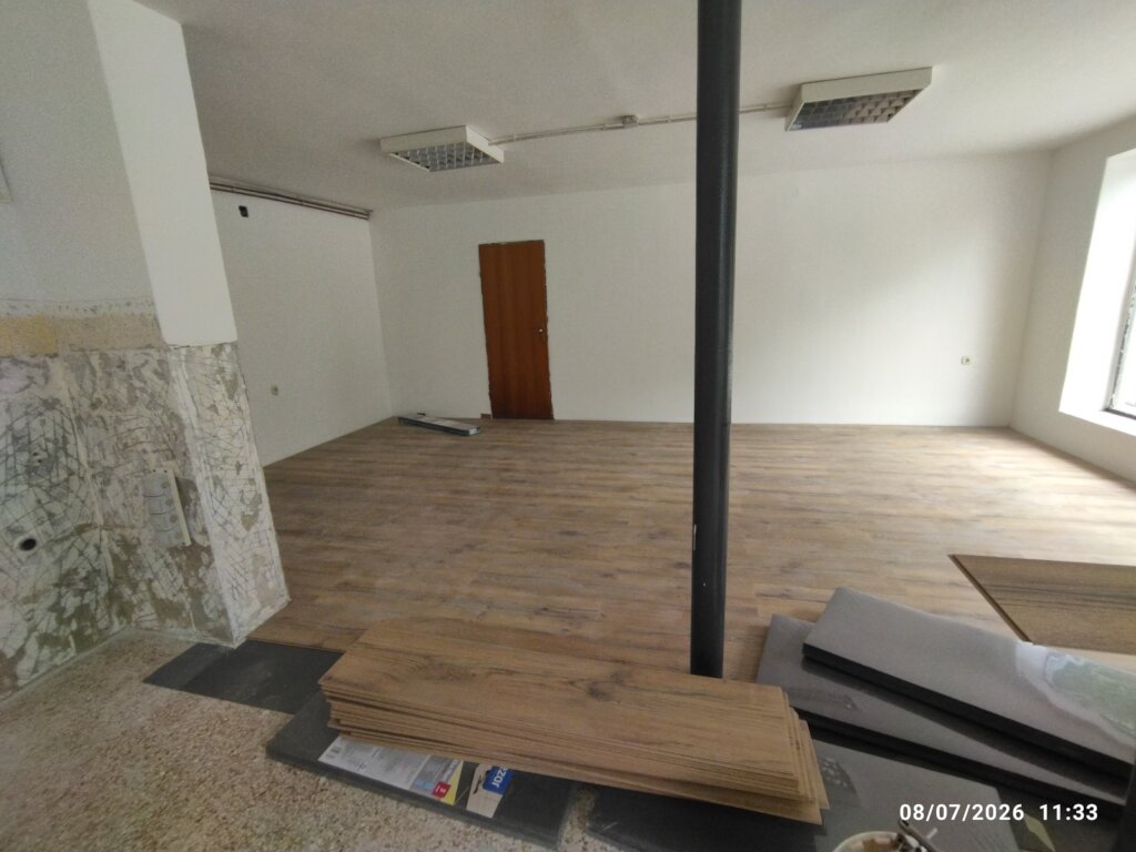 new floor in big space