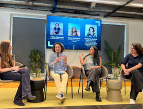 Farah speaking at Humanity Hub screening