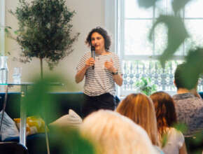 Farah speaking during London Climate Action Week