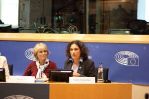 Addressing the European Parliament