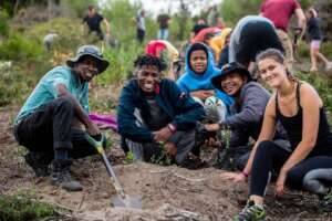 Volunteers planting at our Uilenkraal Valley Site