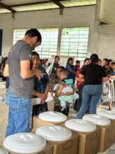 Delivery of water purifying filters