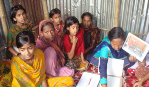 Bangladeshi Girls Attending Learning Session