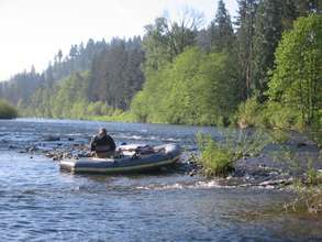 Clackamas River supports fish and recreation.