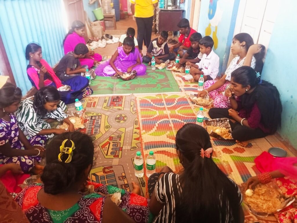 Food aid for disabled and underprivileged children