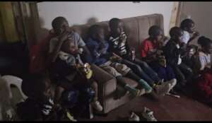 evening bible story time with the young ones.