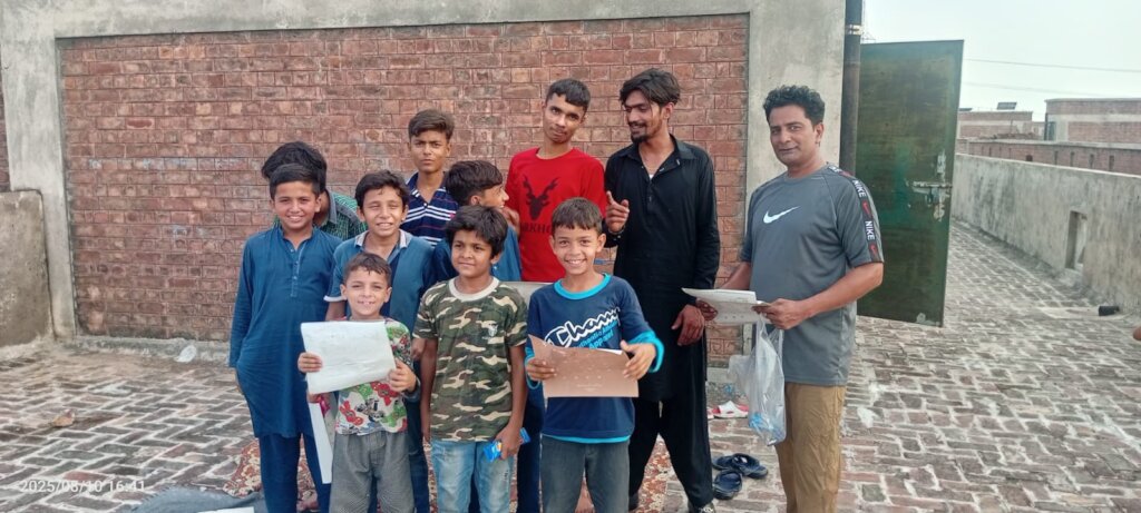 teacher with students