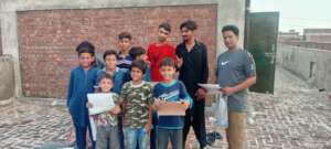 teacher with students