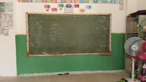 The blackboard that needs to be replaced