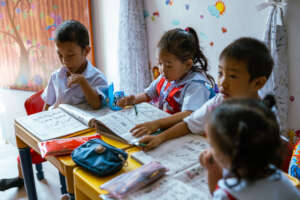 Children build basic skills at child-care center