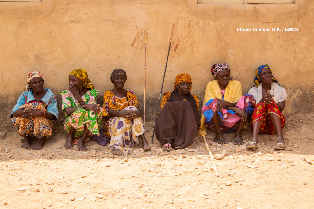 Group photo of some of the elderly women.