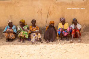Group photo of some of the elderly women.