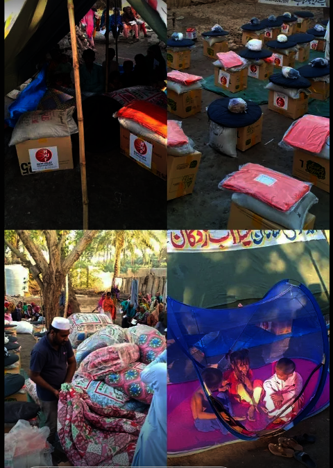 Tents for flood affectees