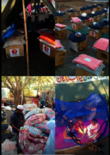 Tents for flood affectees