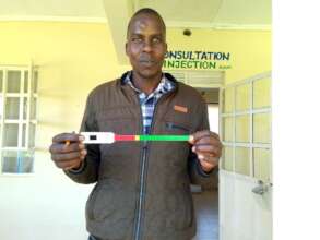 Measuring for malnutrition Tingatella Dispensary