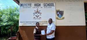 Beneficiary receiving school fees support