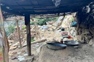 A destroyed house