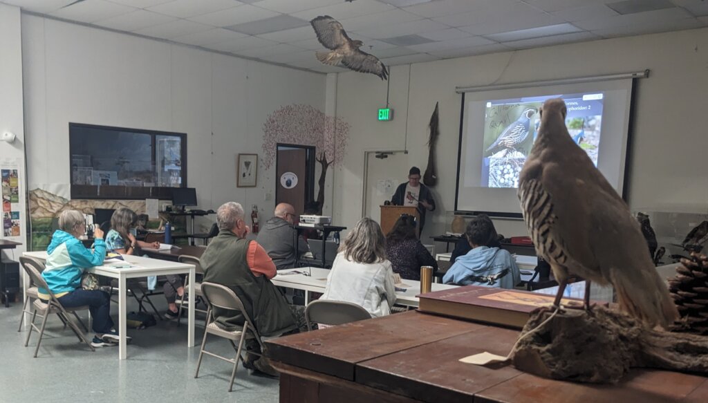 Sammy Cowell teaches WFVZ Bird ID class