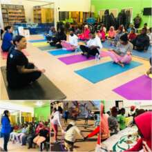 Yoga and Mindfulness session in full swing!