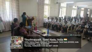 Talk on greening the earth for 82 children