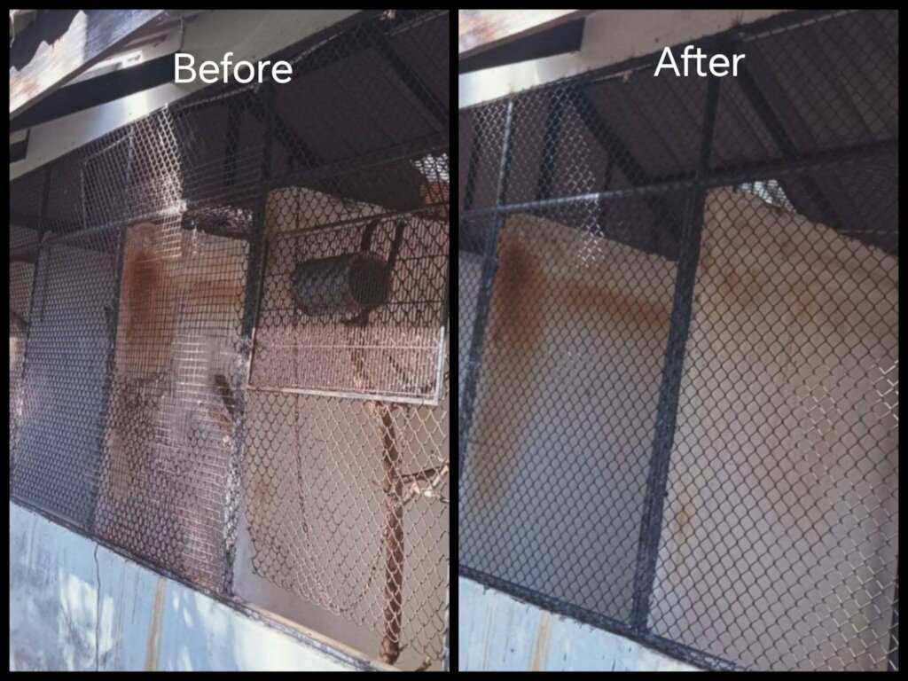 Before & After renovation of quarantine enclosures