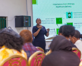 Dr. Ruth F. Conducting a Training Session