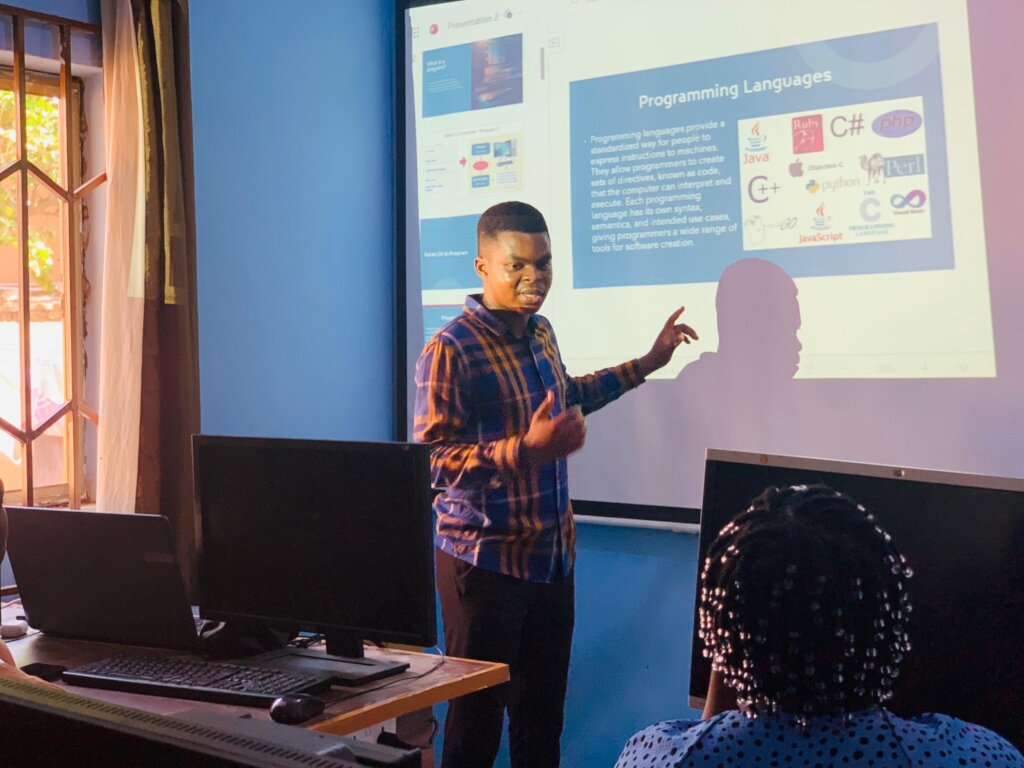 Women learning programing