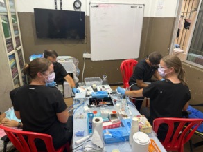 Dentists from the U.S. care for TPEC students.