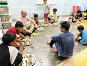 KRC volunteers sharing lunch with TPEC