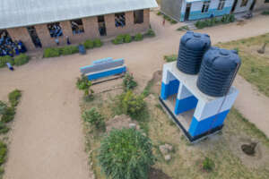 Newly constructed WASH infrastructure in school