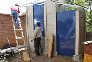 Model of the new Eco-Toilet including a shower