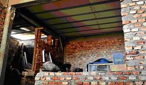 Construction work in Delia's house