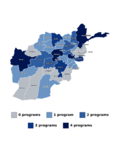 Program reach across Afghanistan as of Sept 2026
