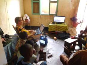 Children receiving gifts