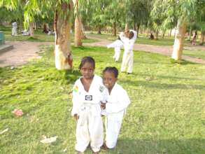 Kids at taekwondo