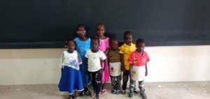 Kids in the new classroom