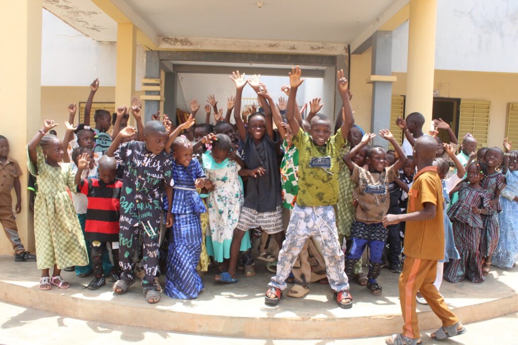 Kids performing at party