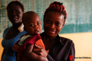 Child at the Galilee medical clinic in the DRC