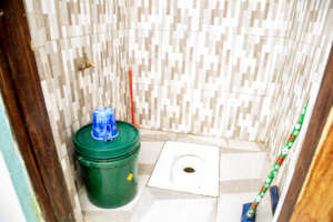 Inside toilet block view