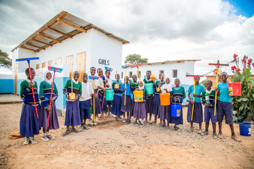 Cleaning utilities suplied to pupils