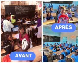 Before and after school building