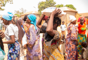 Group of Women with Food Assistance