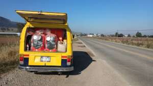 PSYDEH team transporting goods to the region