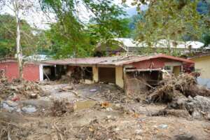 A flood-damaged school in Huehuetla