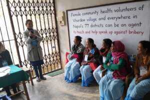 A group could console to speak bribe & corruption
